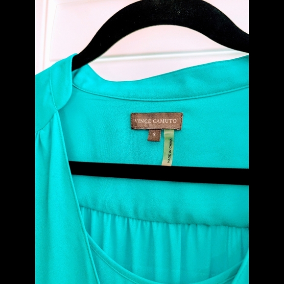 Vince Camuto Teal Faux Wrap Mini Dress NWT - Picture 10 of 10
